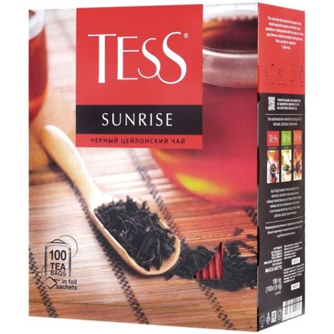 Чай TESS Sunrise пакетированный, черный, 100 пакетиков ОТ0918-09 ...