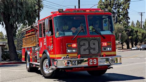 LACoFD Engine 29 Responding Code 3 YouTube