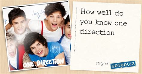 how well do you know one direction