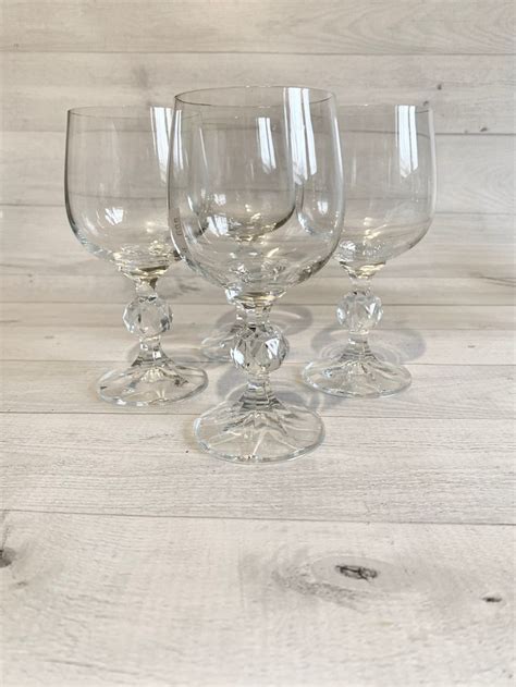 Crystal Wine Glasses Bohemia Crystal Goblets Bohemia Claudia Etsy