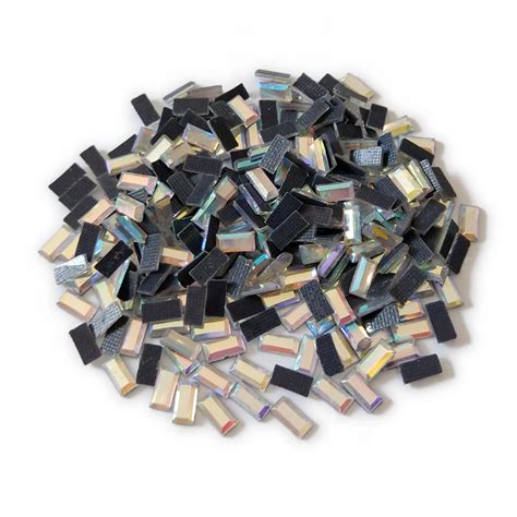 Hot Fix Stone Pcs Rectangle Size Crystal AB Hotfix Rhinestone For Cloths Adornment DIY