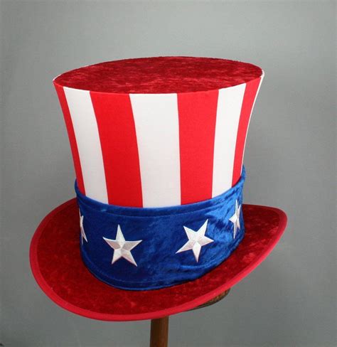 Uncle Sam Top Hat Made In Usa Handmade Hat Hat Making Top Hat