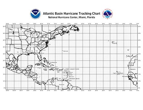 Large Print Hurricane Tracking Chart