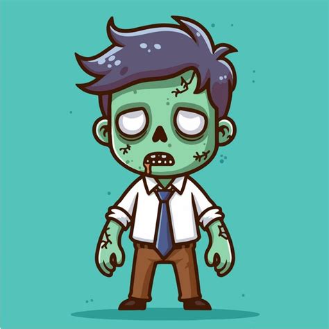 Ilustraci N De Zombies De Dibujos Animados Vectoriales Vector Premium