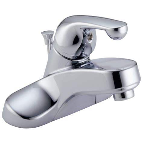 Single Handle Centerset Lavatory Faucet In Chrome 520 Delta Faucet