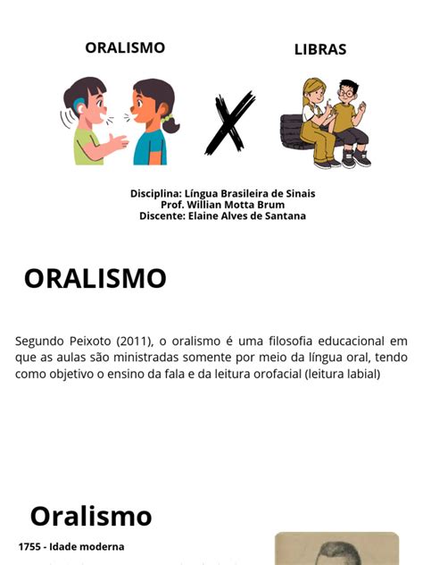 O Que Oralismo - Oralismo e Língua de Sinais na Educação | PDF | Linguagem de sinais ...