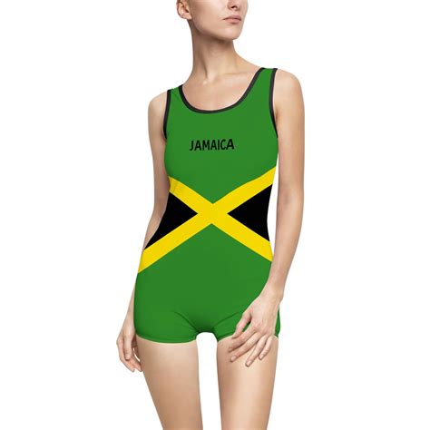 Jamaica Flag Swimsuit Vintage Style Etsy