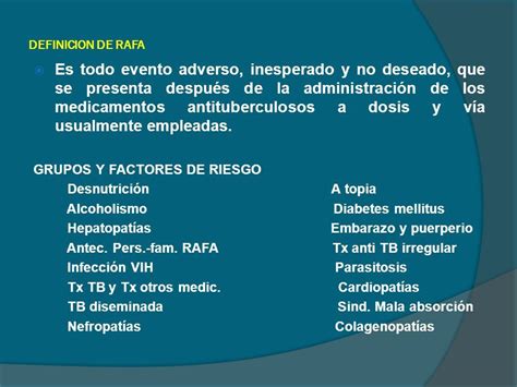 REACCIONES ADVERSAS A FARMACOS ANTITUBERCULOSOS Dr Nicolás Aguilar