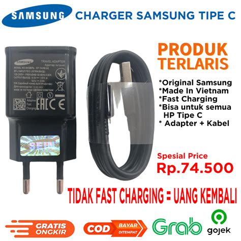 Jual Charger Type C Fast Charging Original Samsung Segel Bergaransi Charger Tipe C Shopee