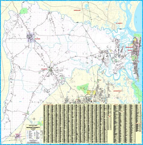 Nassau County Fl Wall Map