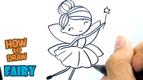 How To Draw Fairy Drawing Fairy Step By Step Youtube