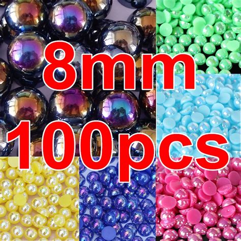 Promotion Pcs Mm Ab Colors Imitation Bead Flatback Pearl Beads