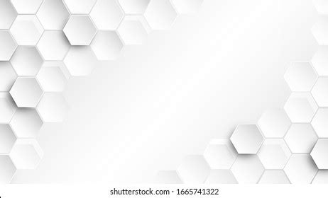 Abstract Hexagon Wallpaper White Background 3d Stock Vector (Royalty ...