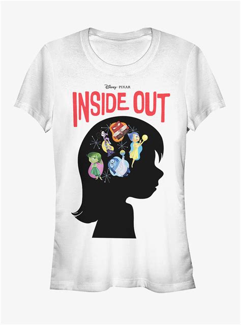 Disney Pixar Inside Out Riley Emotions Silhouette Girls T-Shirt - WHITE | Girls tshirts, Girl ...