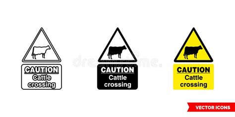 Farm Safety Hazard Signs Icon Set Of Color Types Isolated Vector Sign