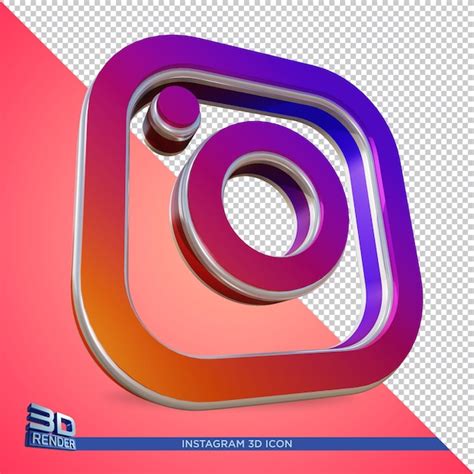 Premium Psd Instagram Icon D Rendering Isolated