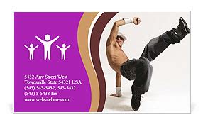 Dancer With Naked Torso Business Card Template Design ID 0000066115 SmileTemplates