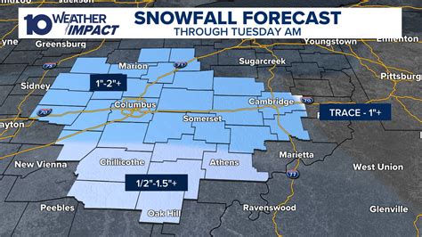tv snow      central ohio heres    areas
