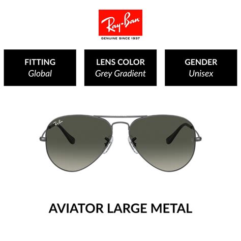 Ray Ban Aviator แว่นกันแดด Rb3025 00471 โลหะ ขนาดใหญ่ 62 มม สําหรับ