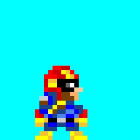 Super Smash Bros Ultimate No 11 Captain Falcon Pixel Art