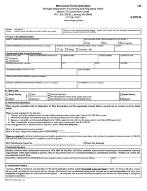 Fillable Online Davisontwp Mi Mechanical Permit Application Davison