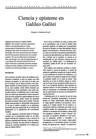 Ciencia Y Episteme En Galileo Galilei Gerardo Rodr Guez Pdf