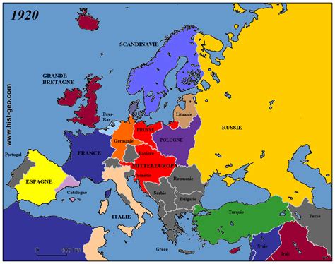 Map Of Europe 1920 - World Map