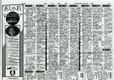 昭和65年8月のテレビ欄 [ ゆかいな画像を見たい ]