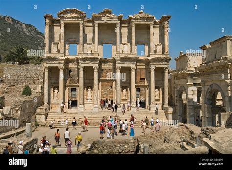 Celsus Library Ephesus Selcuk Izmir Turkey Stock Photo Alamy