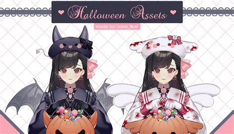 나나미 🌸 on Twitter: "IT'S SPOOKY MONTH 🎃👻 Halloween Costume Assets now available on my Ko-fi! ⬇ ...