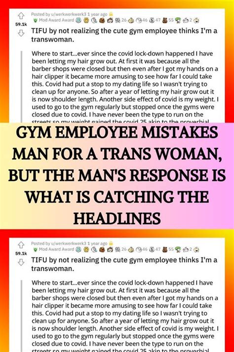 Gym Employee Mistakes Man For A Trans Woman But The Man S Response Is What Is Catching The