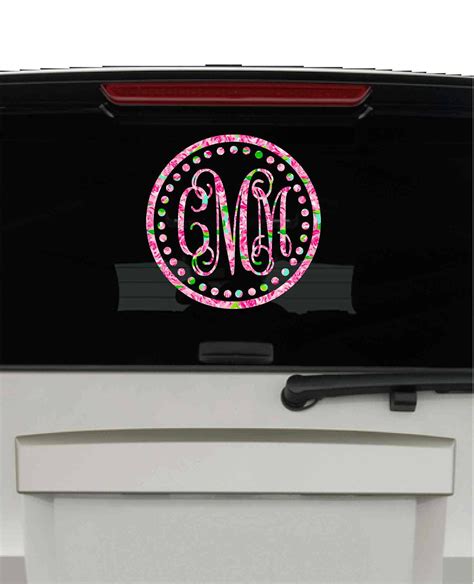 Monogram Car Decal Monogram Decal Car Decal Car Decal Etsy