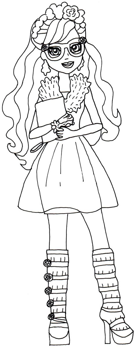 Ever After High Coloring Pages Lizzie Hearts Coloring Pages