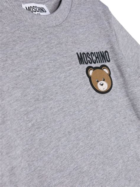 Moschino Kids Logo Embroidered Leo Teddy T Shirt Farfetch