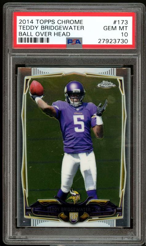 Teddy Bridgewater Rookie Card 2014 Topps Chrome 173 PSA 10 EBay