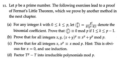 Answered 11 Let P Be A Prime Number The… Bartleby