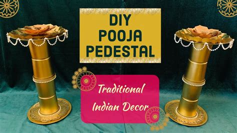 Diy Traditional Indian Pooja Pedestal Pooja Backdrop Decoration Idea