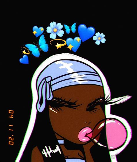 Aesthetic Baddie Girl Cartoon