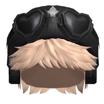 Messy Short Hair W Goggles In Blonde Roblox Item Rolimon S