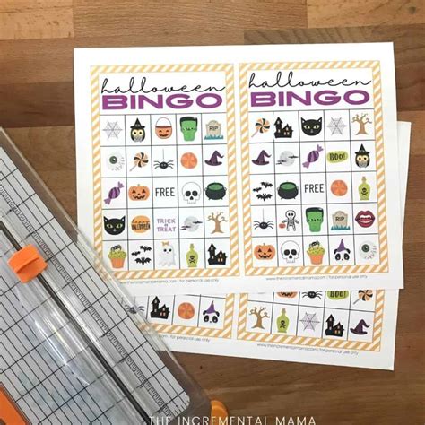 20 Free Printable Halloween Bingo Cards for Kids - The Incremental Mama