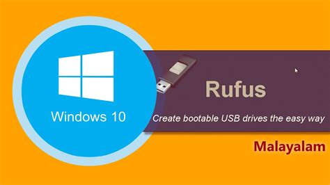 Rufus How To Create Windows Bootable Usb Flash Drive Malayalam