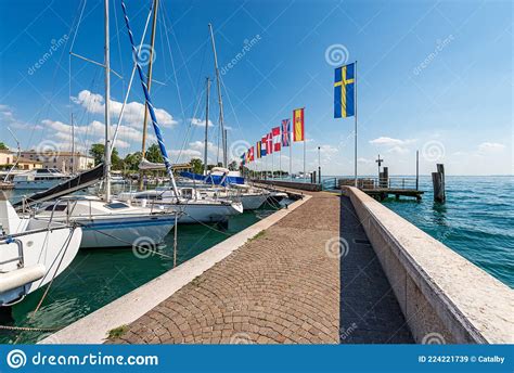 Small Port Of The Bardolino Village On Lake Garda Lago Di Garda