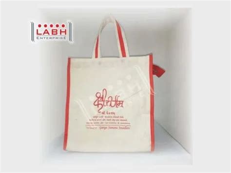 Labh Enterprise Whitered Promotional Cotton Shopping Carry Bag