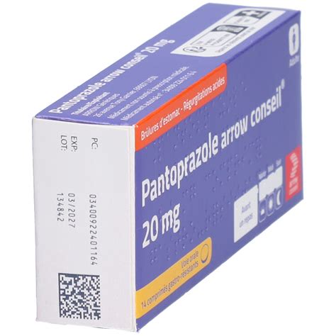 Pantoprazole Arrow Conseil 20 Mg Comprimé Gastro Résistant Boîte De 14 14 Pc S Redcare