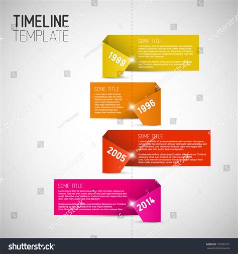 Vector Infographic Timeline Report Template Made เวกเตอร์สต็อก ปลอด