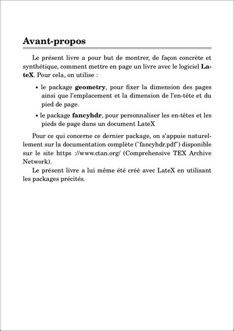 Mise En Page Latex Exemple