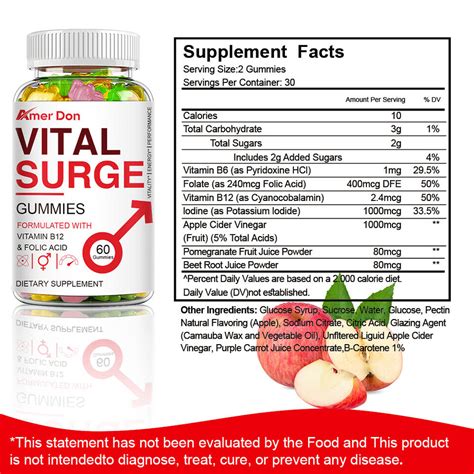 Vital Surge Male Gummies Testo Support Gummy Gummies Ebay