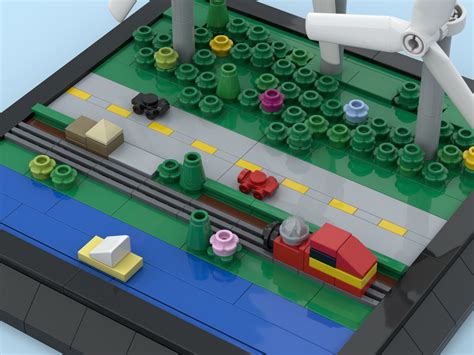 Lego Moc Passing The Wind Farm By Croaker111 Rebrickable Build With