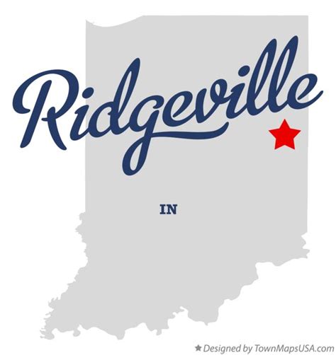 Map of Ridgeville, IN, Indiana