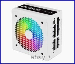 Corsair PSU 750W CX750F RGB WHITE 80+ Plus BRONZE Fully Modular Power ...